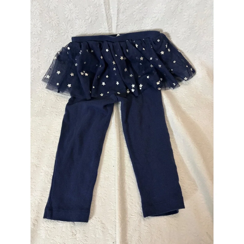 Carters Navy Blue Star Whimsical & CelestialTutu Skirted Skeggings 18M